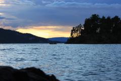 Mjøsa, zachód słońca